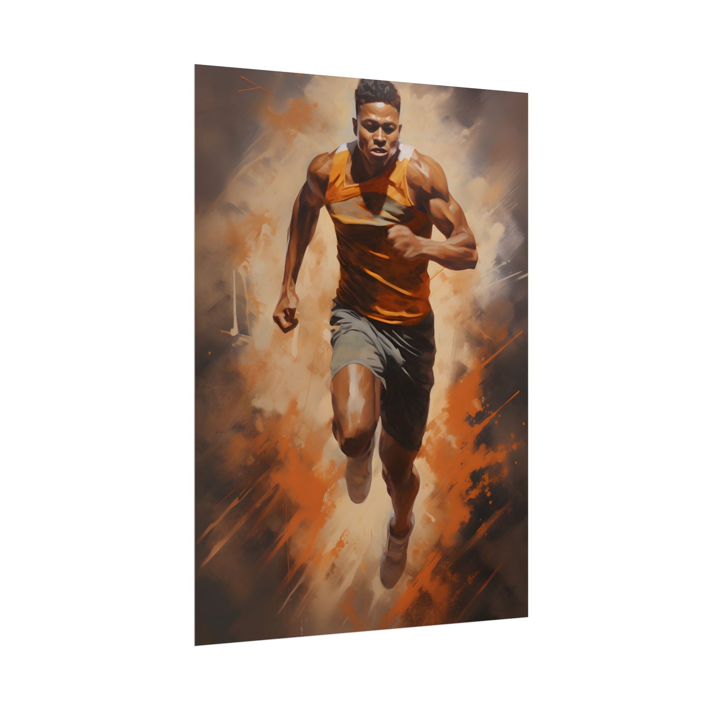 Passionate Fitness Moment: Dedicated Athlete in Action - Poster