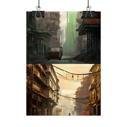 Steampunk Post-Apocalypse: Ruins of a Thriving City - Poster