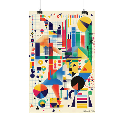 Colorful Educational Artwork: Statistical Illustration - Poster