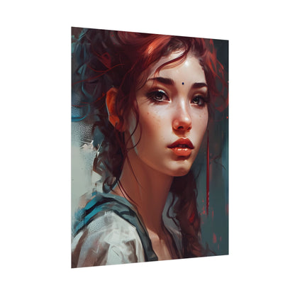 Beautiful Brunette Portrait: Makeup Art - Poster