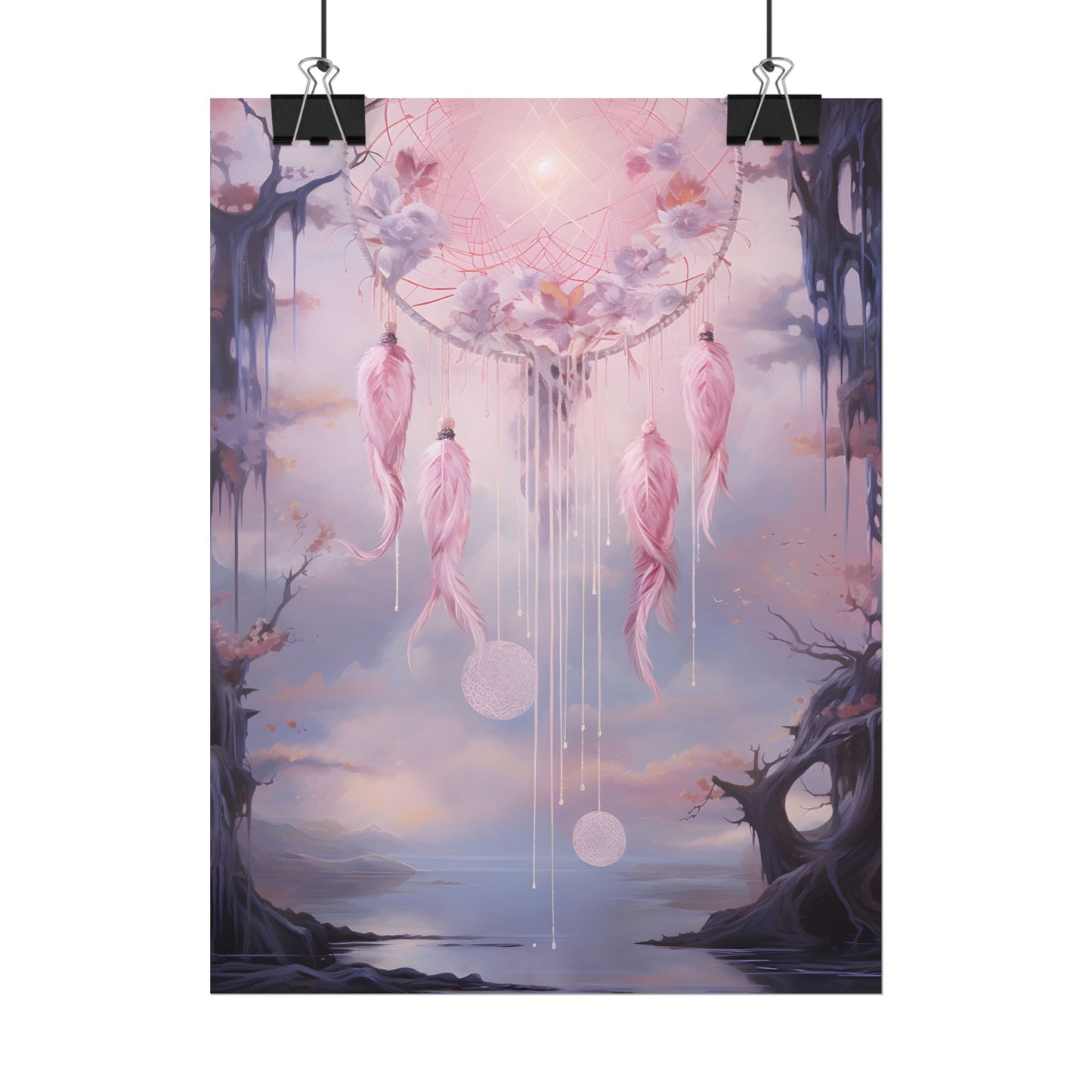 Ethereal Dreamcatcher Realm: Surreal Dreamscape Art - Poster