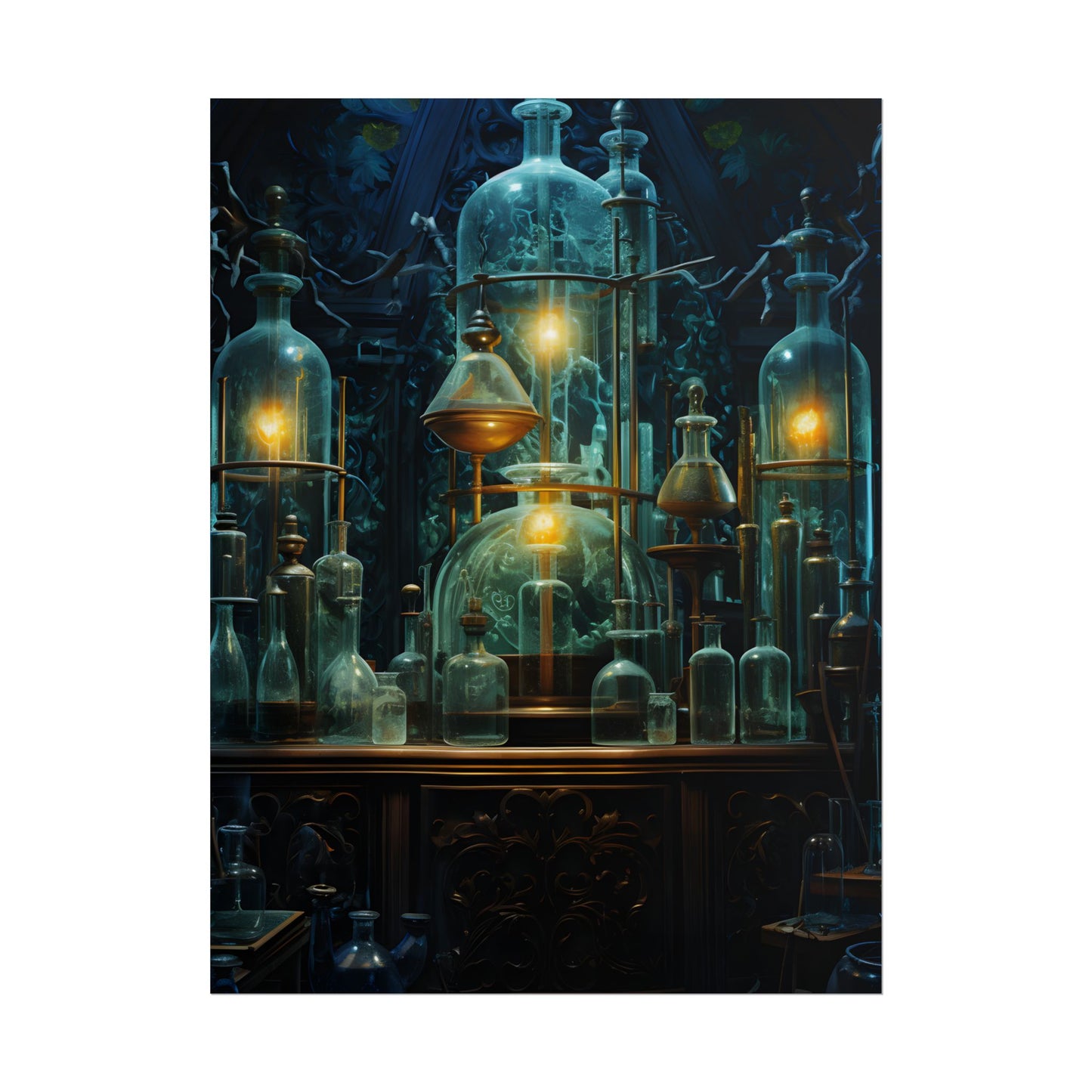 Laboratory Scene: Scientist in Chemical Research - Poster