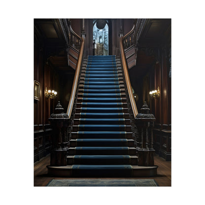 Haunted Gothic Mansion: Spooky Victorian Atmosphere Artwork - Poster