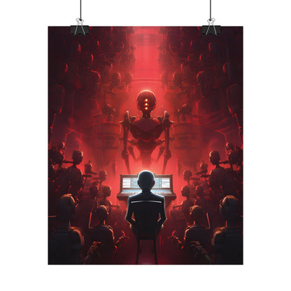 Robot Symphony: Futuristic Music Art - Poster