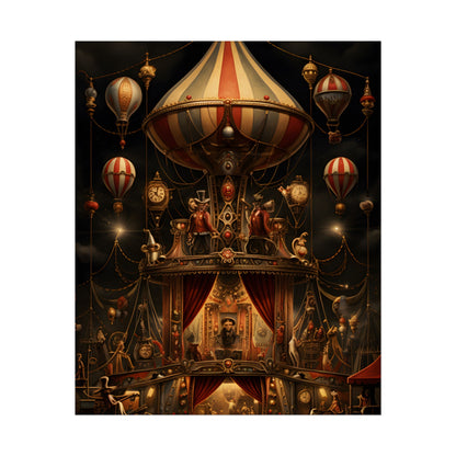 Whimsical Clockwork Circus: A Fantastical Artwork - Poster