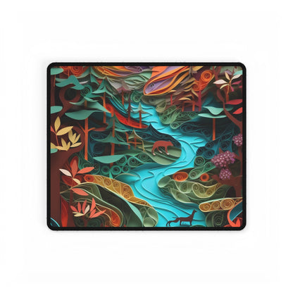Eye-Catching Paper Quilling Canyon Landscape: Desert Dreams Artwork - Desk Mat