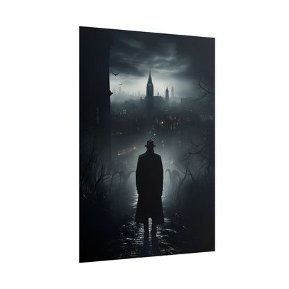 Dark Streets, Hard-Boiled: Urban Fantasy Detective Artwork - Poster