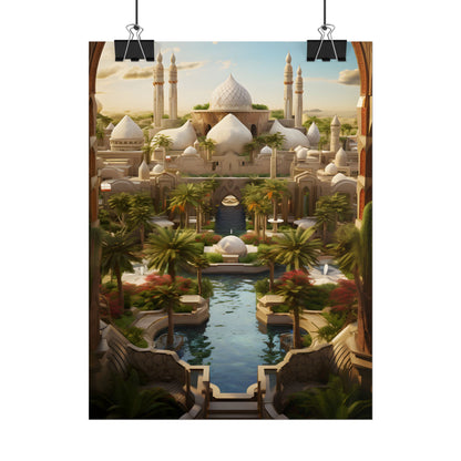 Desert Oasis Dreams: Arabian Nights-Inspired Artwork - Poster