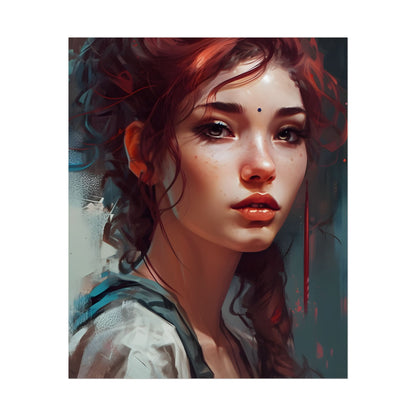 Beautiful Brunette Portrait: Makeup Art - Poster