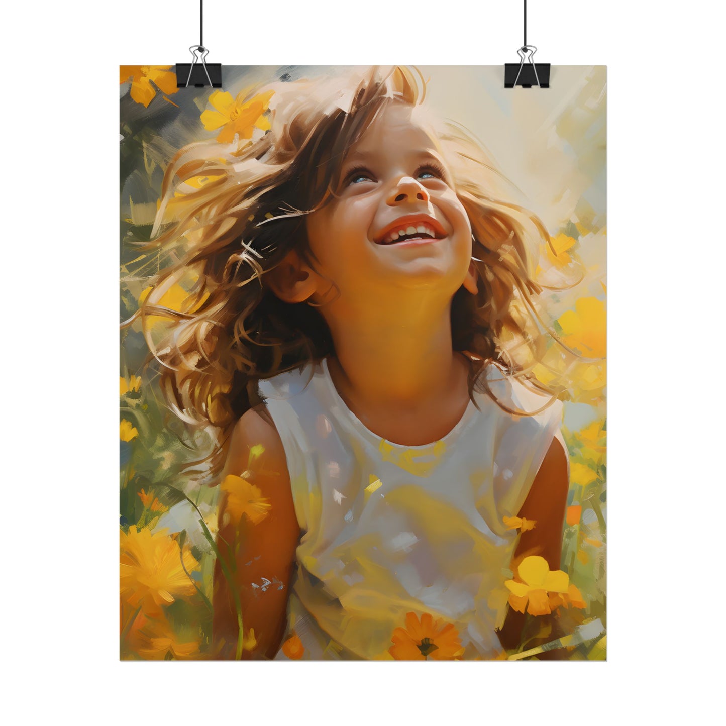 Childhood Innocence Portrait: A Candid Moment - Poster