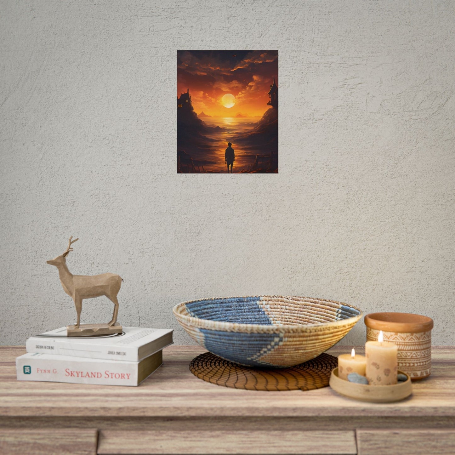 Peaceful Outdoor Moment: A Serene Scene of Human Connection - Poster