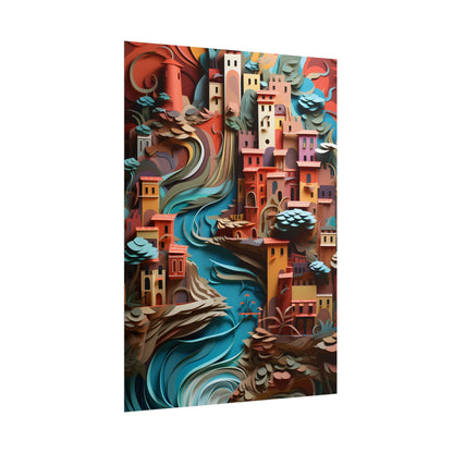European Nature in Paper Quill: A Close-Up Artwork - Poster