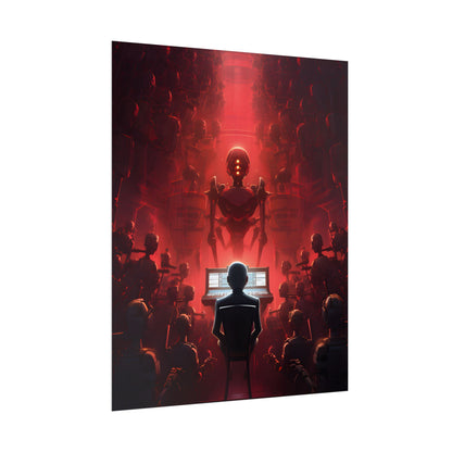 Robot Symphony: Futuristic Music Art - Poster