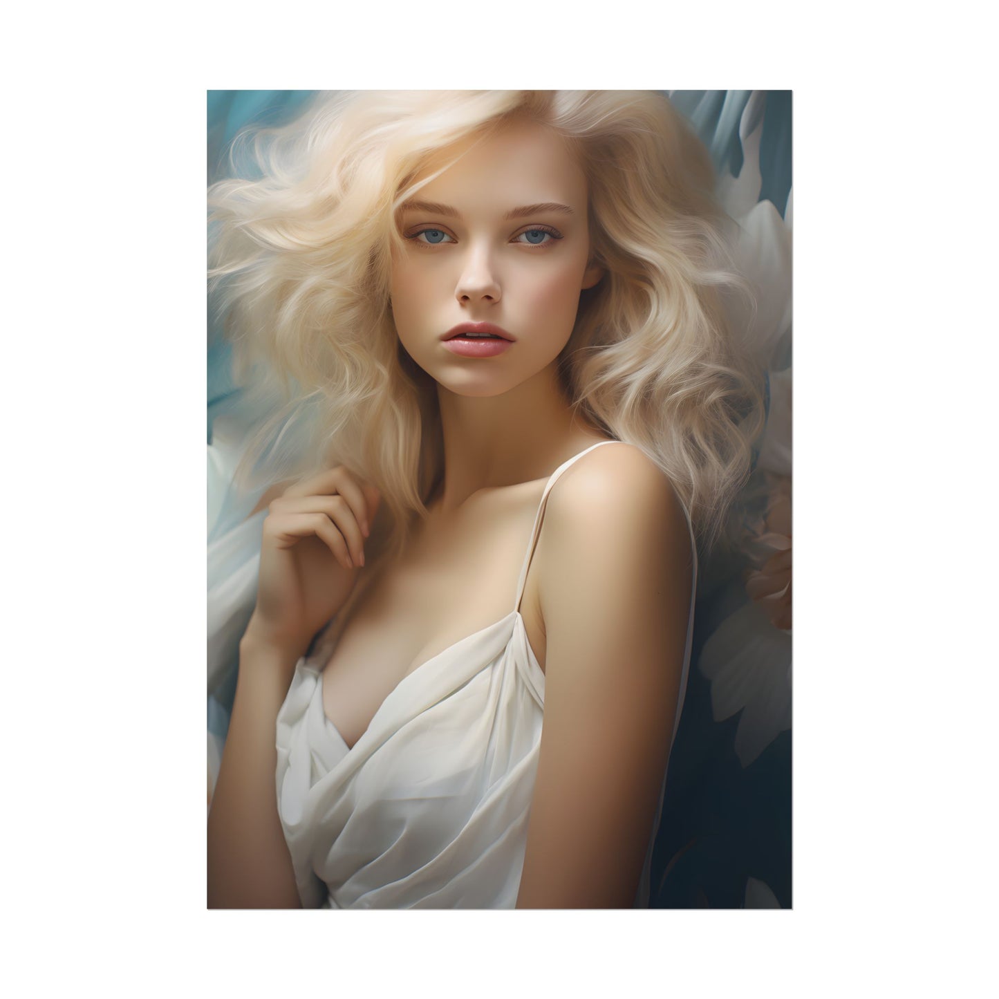 Modern Blonde Portrait: Unvarnished Natural Beauty - Poster