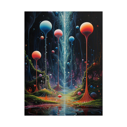 Celestial Dreams: Soft Blue Art Gallery - Poster
