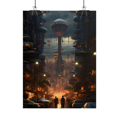 Dystopian Utopia: Perfect Urban Landscape Artwork - Poster