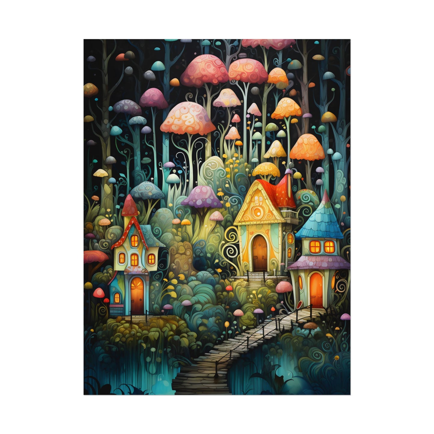 Enchanted Forest Fairies: A Classic Whimsical Artwork - Poster