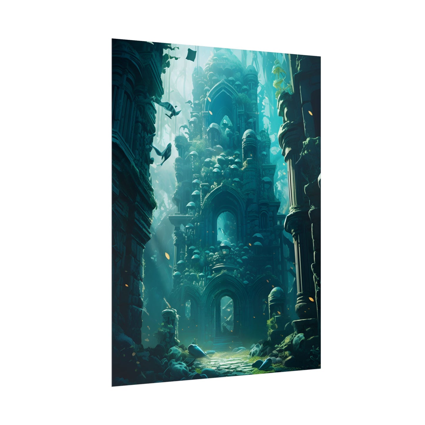 Lost Underwater Civilization: Ancient Artifacts in Mysterious Depths - Poster