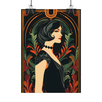 Elegant Vintage Poster: A Woman's Enchanting Presence - Poster