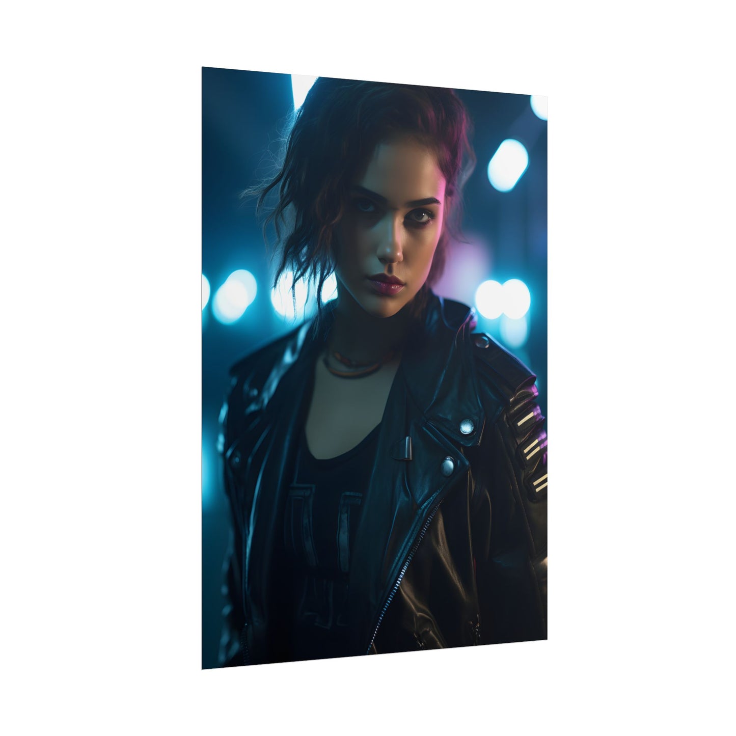 Cyberpunk Dark Beauty: Teenage Artwork - Poster