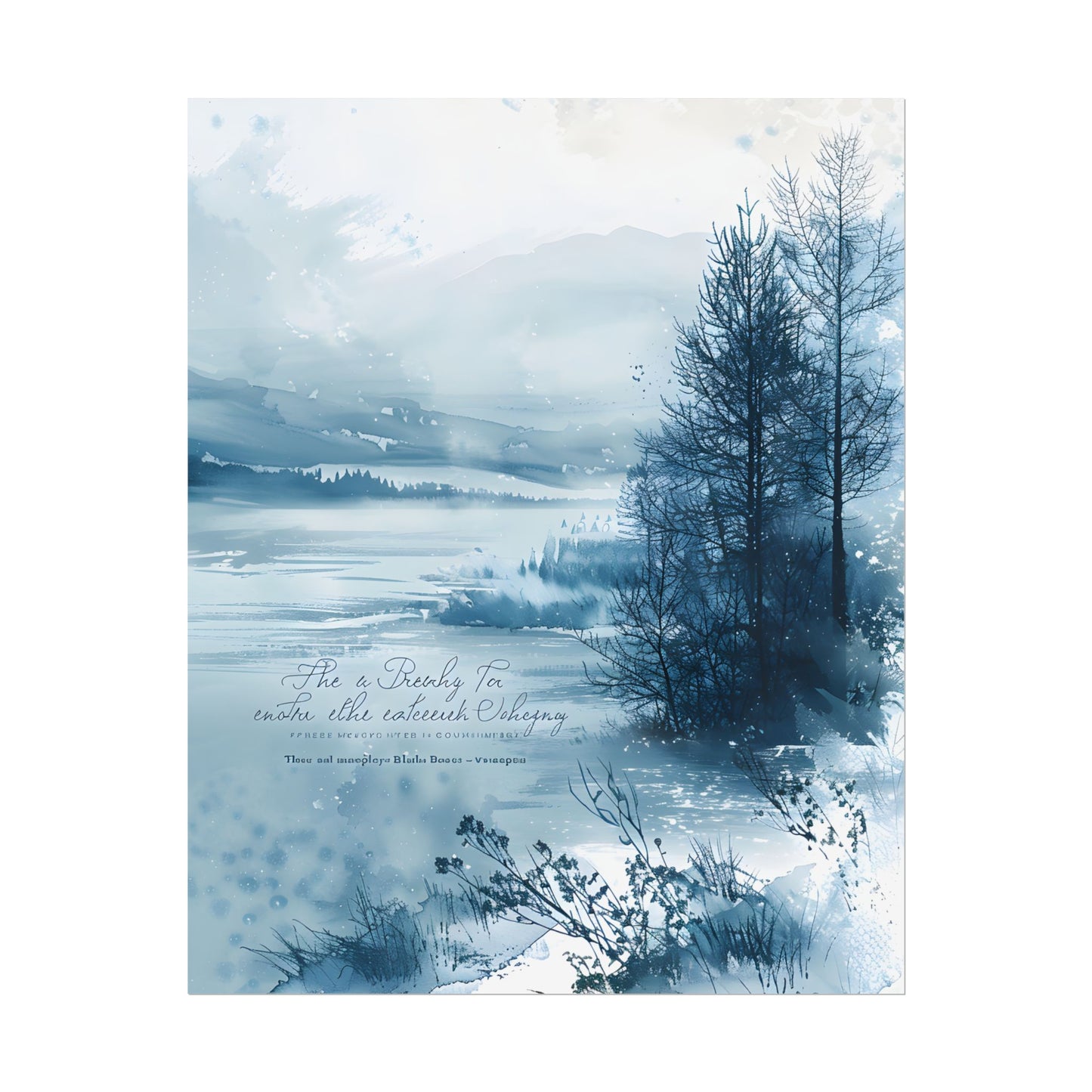 Peaceful Serenity: Winding River and Forest Reflections - Poster