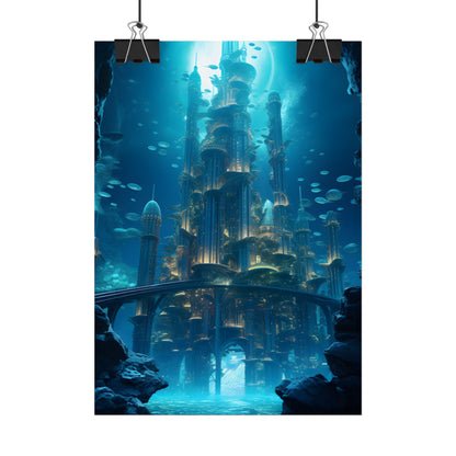 Underwater Futuristic City: Diving into Tomorrow's Metropolis - Poster