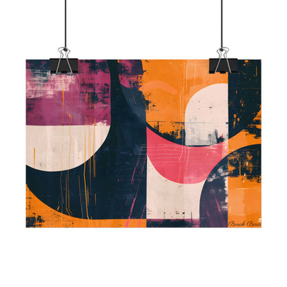 Vibrant Abstract Geometries: Colorful Artwork in Bold Shades - Poster