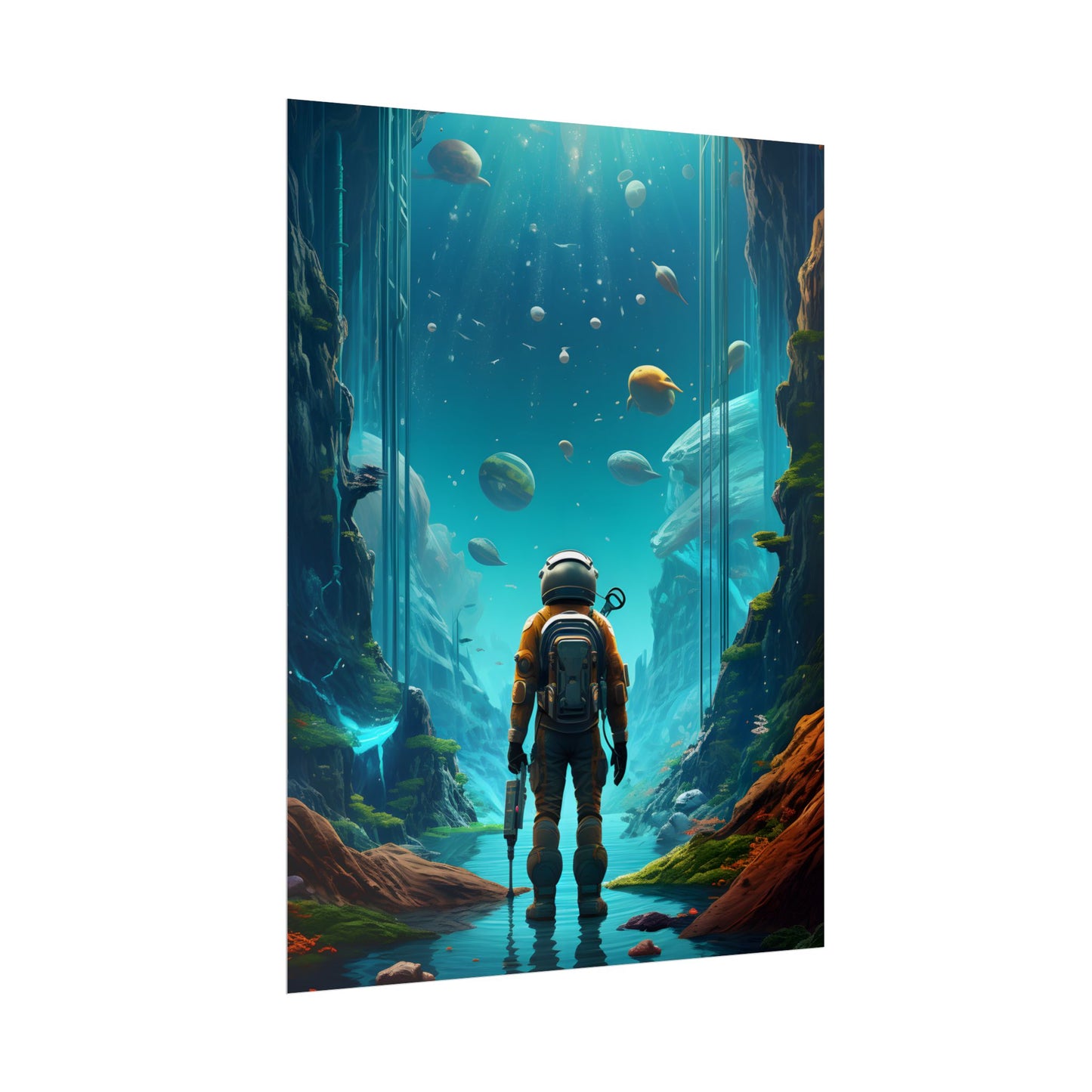 Futuristic Wilderness Explorer: Sci-fi Adventure Artwork - Poster