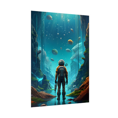Futuristic Wilderness Explorer: Sci-fi Adventure Artwork - Poster