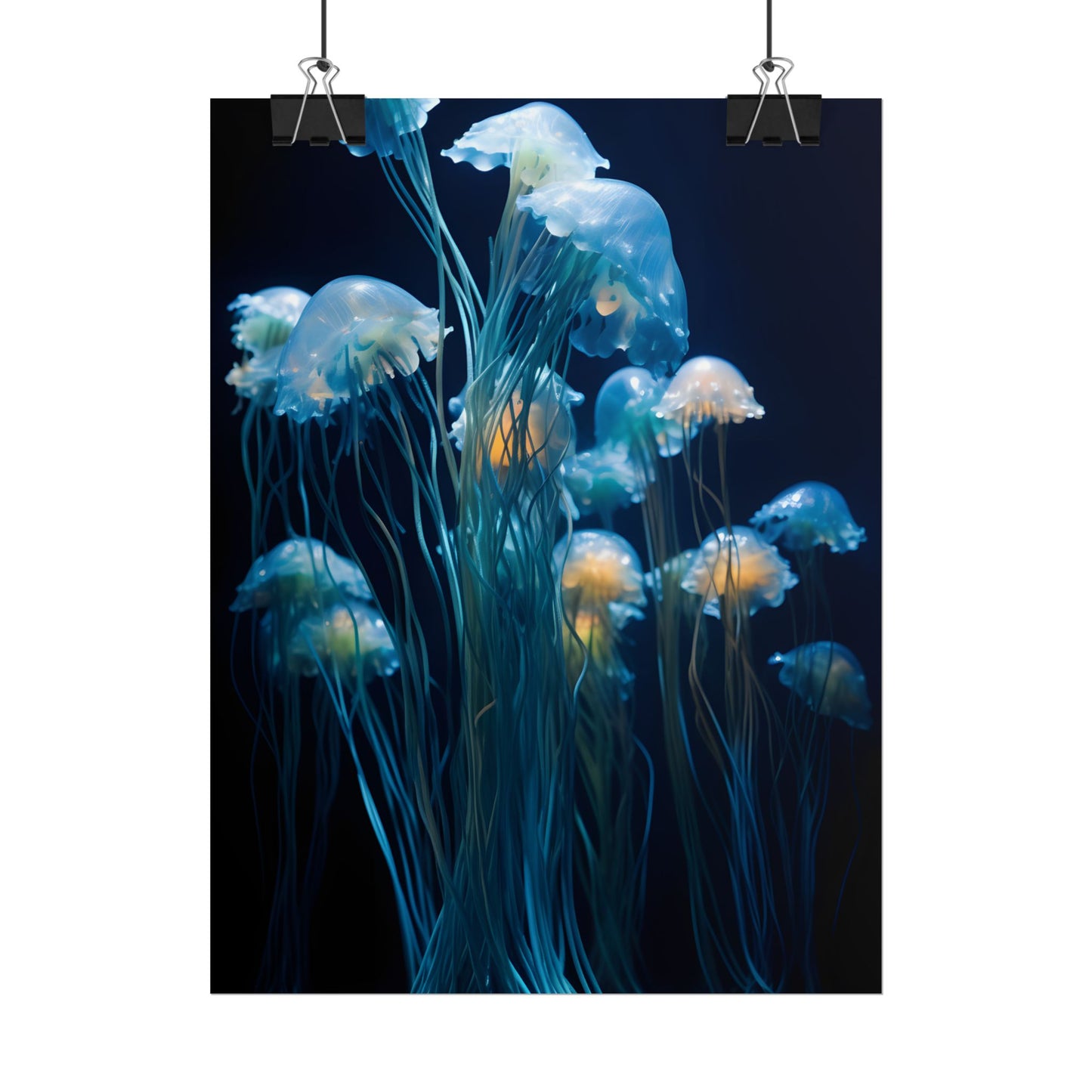 Bioluminescent Oceanic Ballet: Dancer's Magical Night Performance - Poster