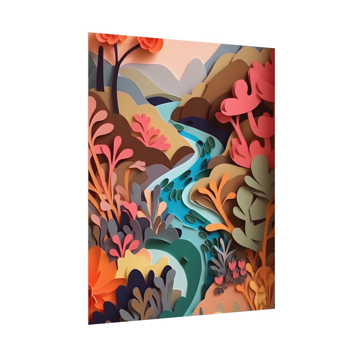 Eye-Catching American Landscape: Paper Quilling Art - Poster