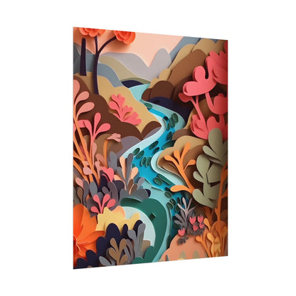 Eye-Catching American Landscape: Paper Quilling Art - Poster