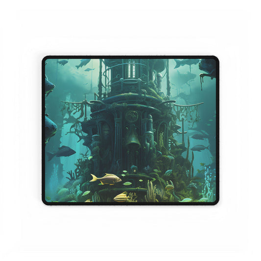 Steampunk Underwater Odyssey: A Submersible Adventure - Desk Mat