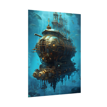 Steampunk Oceanic Adventure: Embarking on a Thrilling Voyage - Poster
