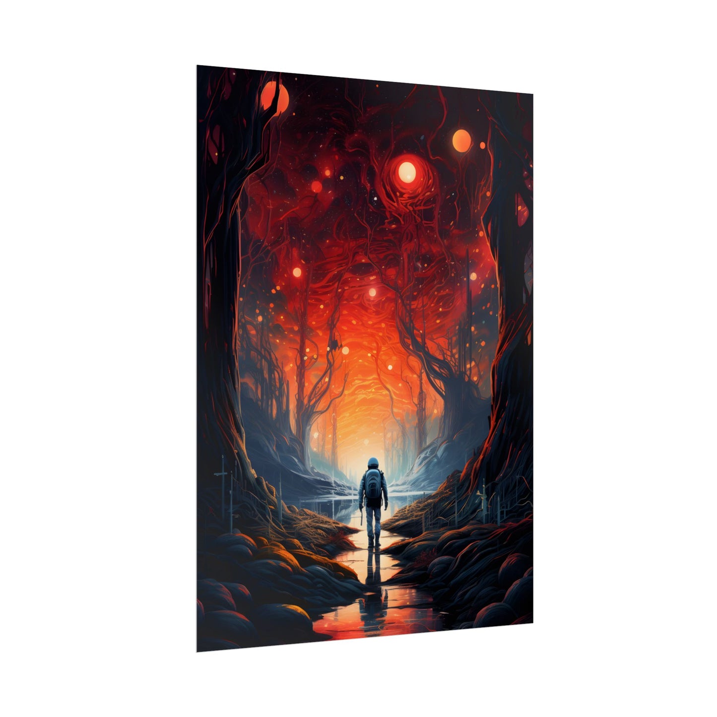 Futuristic Wilderness Explorer: Sci-Fi Adventure Digital Art - Poster