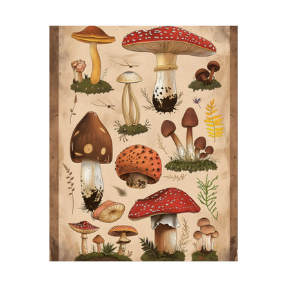 Vibrant Mushroom Species Poster: A Colorful Collection - Poster