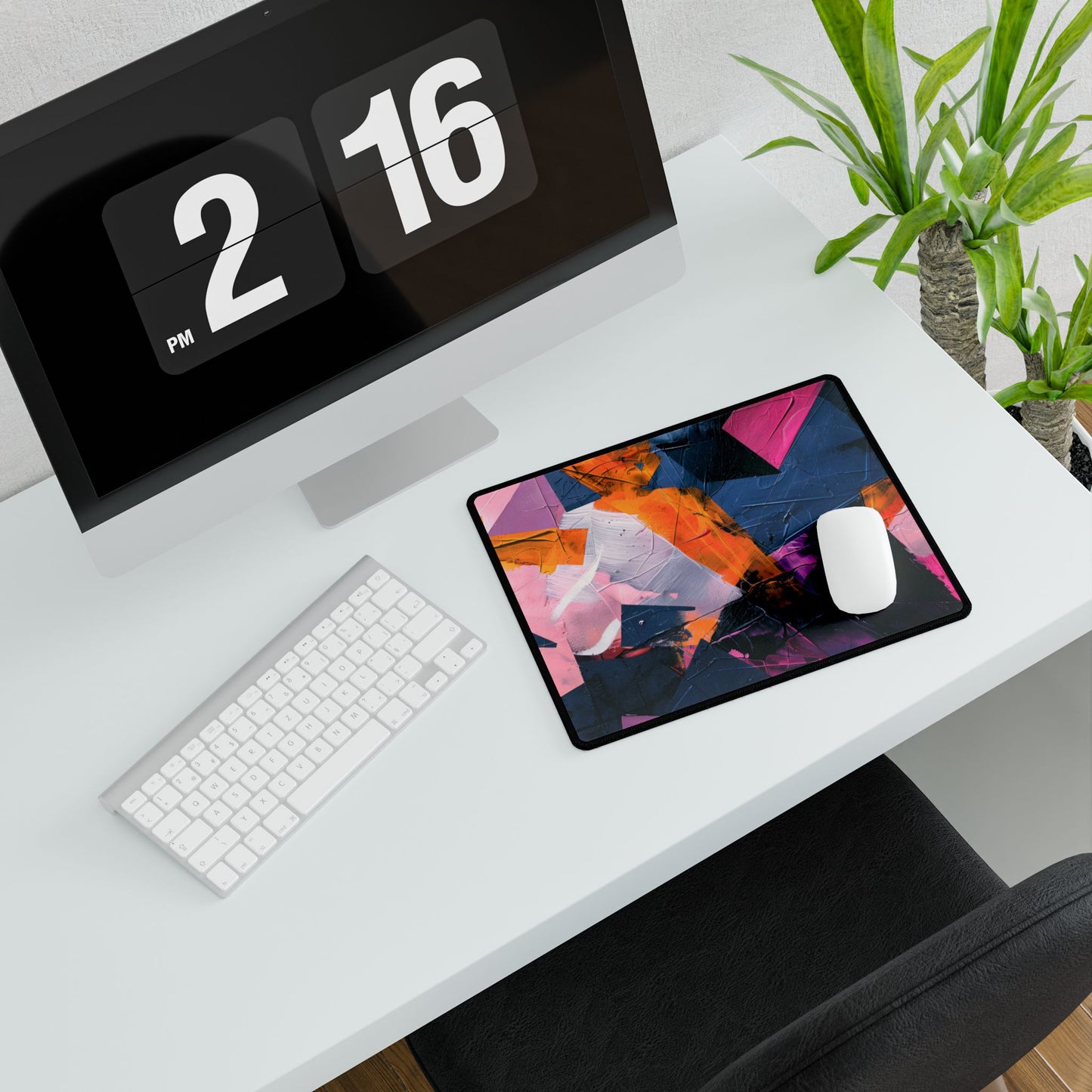 Vibrant Colors: Abstract Artistic Movement - Unique Perspective - Desk Mat