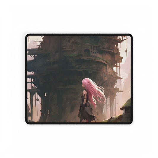 Detailed Anime Bird's Eye View: Flight Mode - Desk Mat