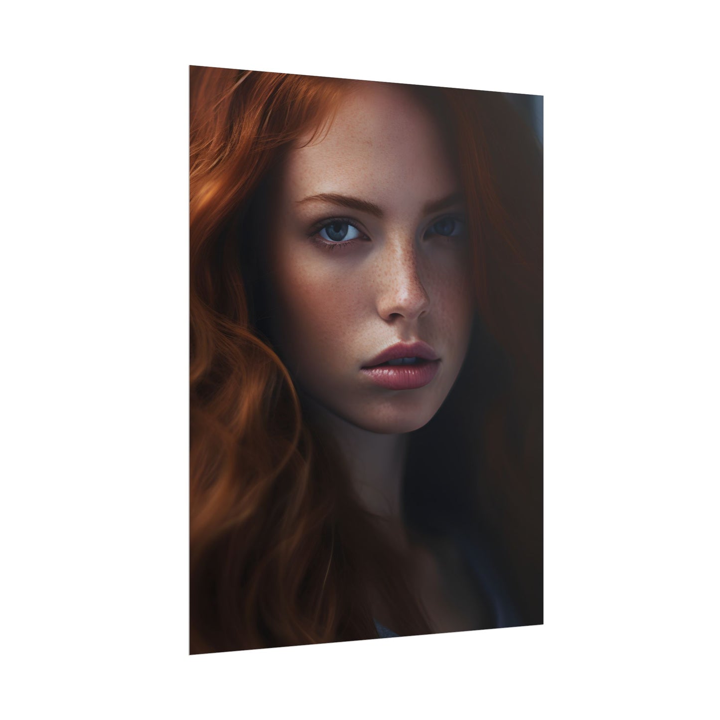 Redhead Model: Sophisticated Portrait Art - Poster