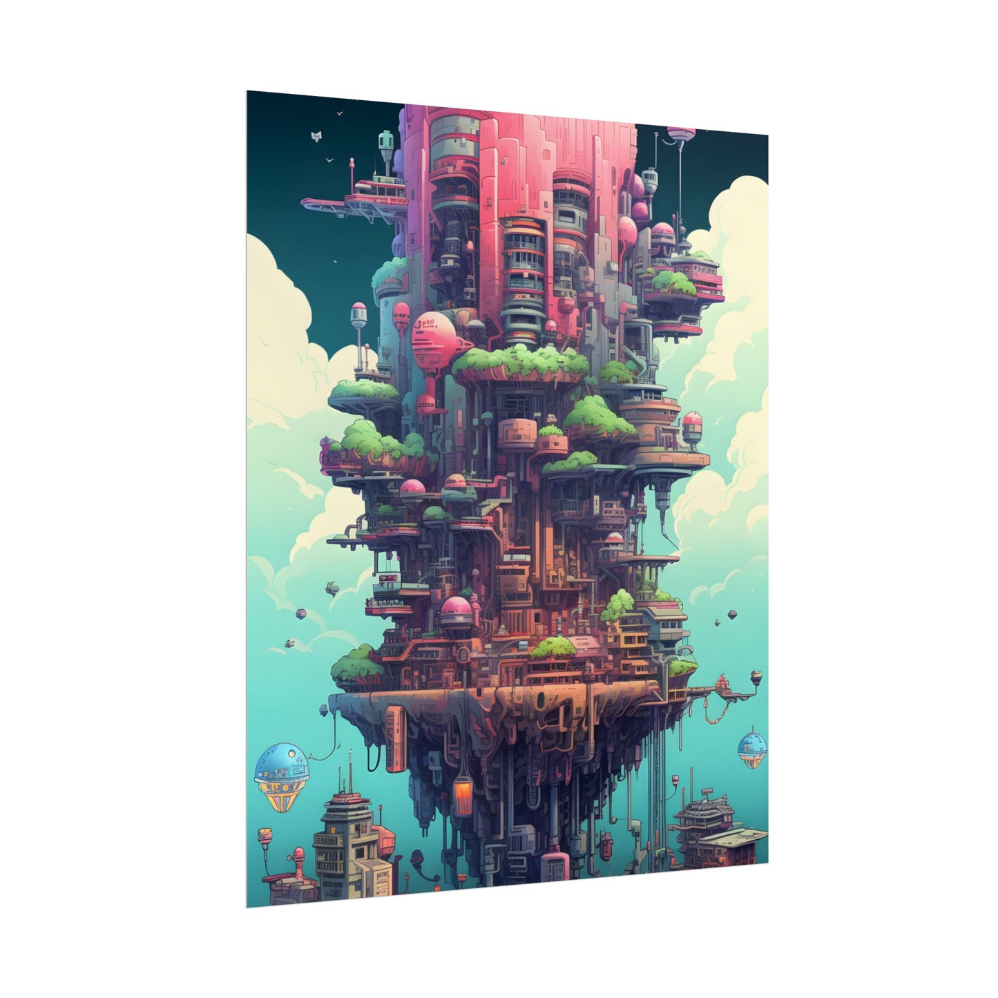 Gamified Pixelated Cyber-Pets: Colorful Digital Art - Poster