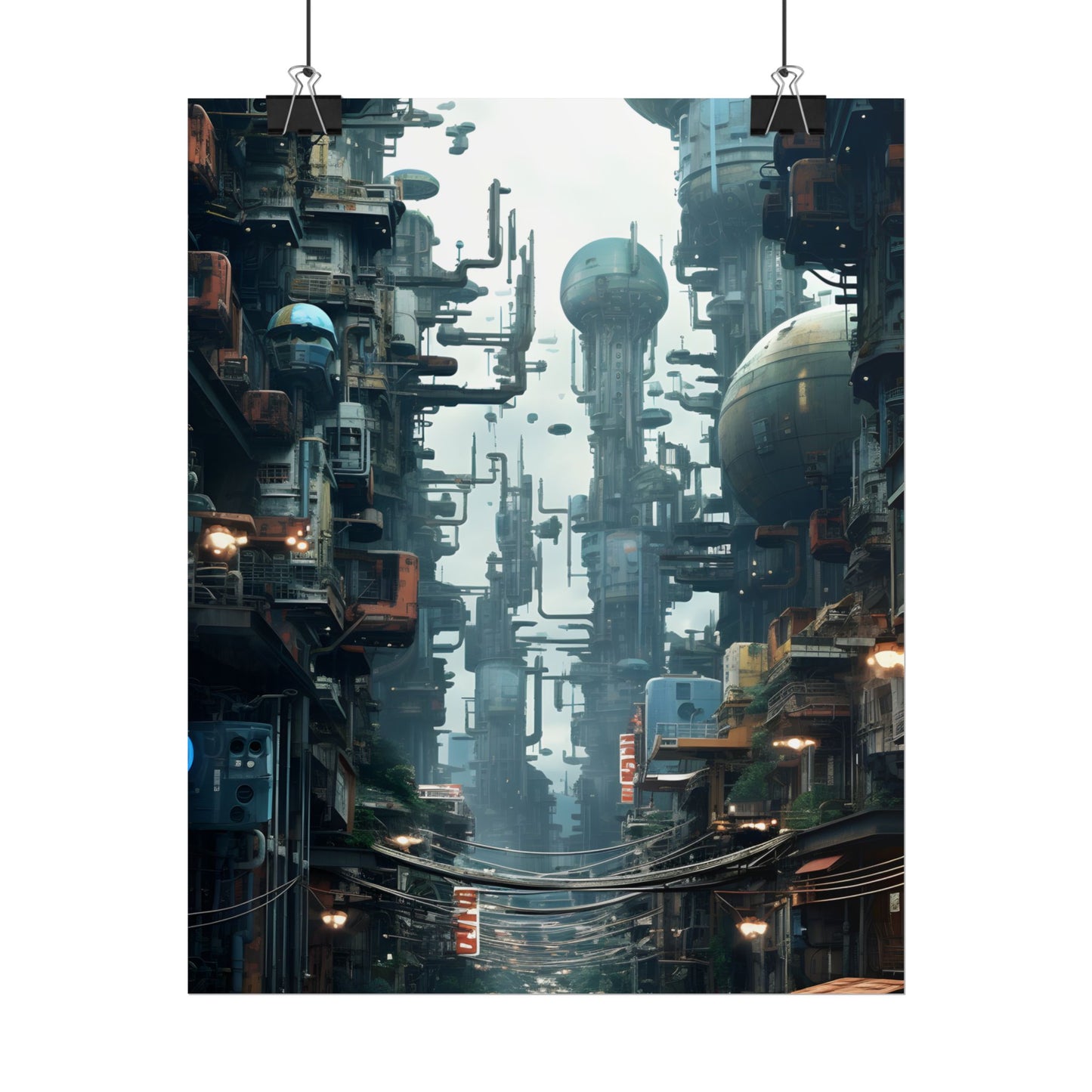 Post-Apocalyptic Ruin: Steampunk Cityscape Art - Poster