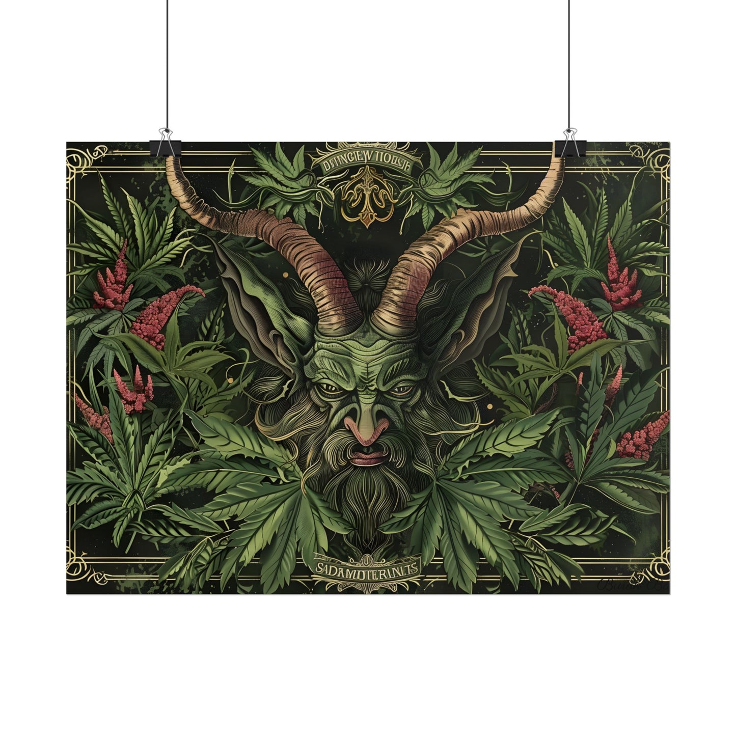 Victorian Devil: Dark Ominous Illustration - Poster