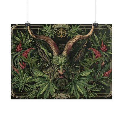 Victorian Devil: Dark Ominous Illustration - Poster