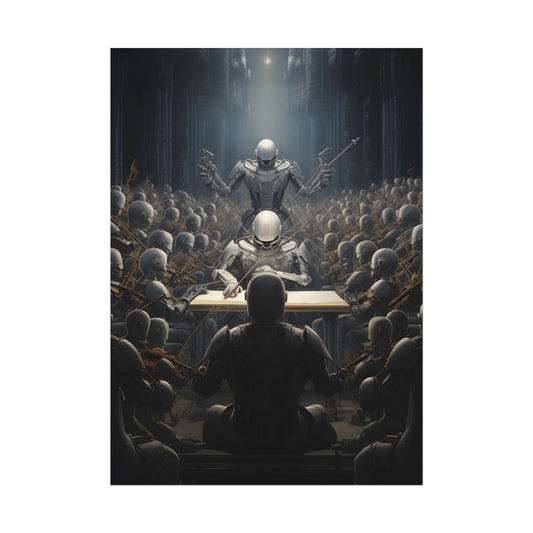 Robot Symphony: Sentient Robots in Musical Harmony - Poster