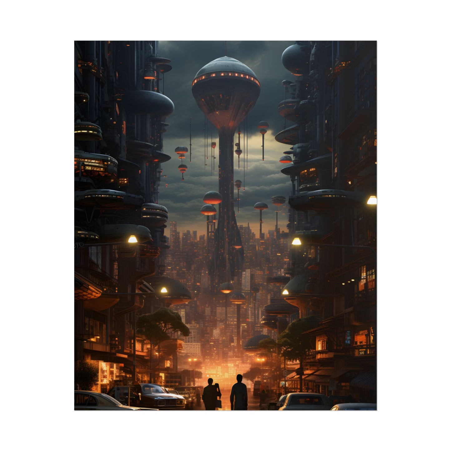 Dystopian Utopia: Perfect Urban Landscape Artwork - Poster