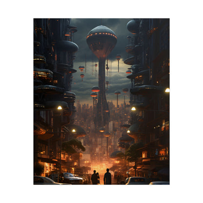 Dystopian Utopia: Perfect Urban Landscape Artwork - Poster
