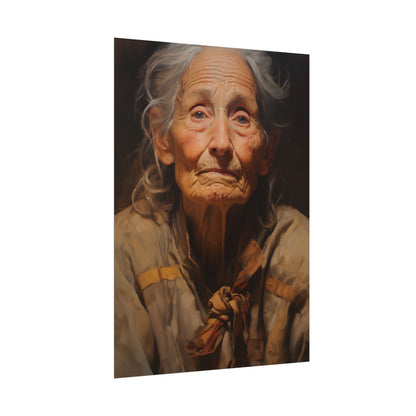 Wisdom of Age: Portrait of an Elderly Person - Poster