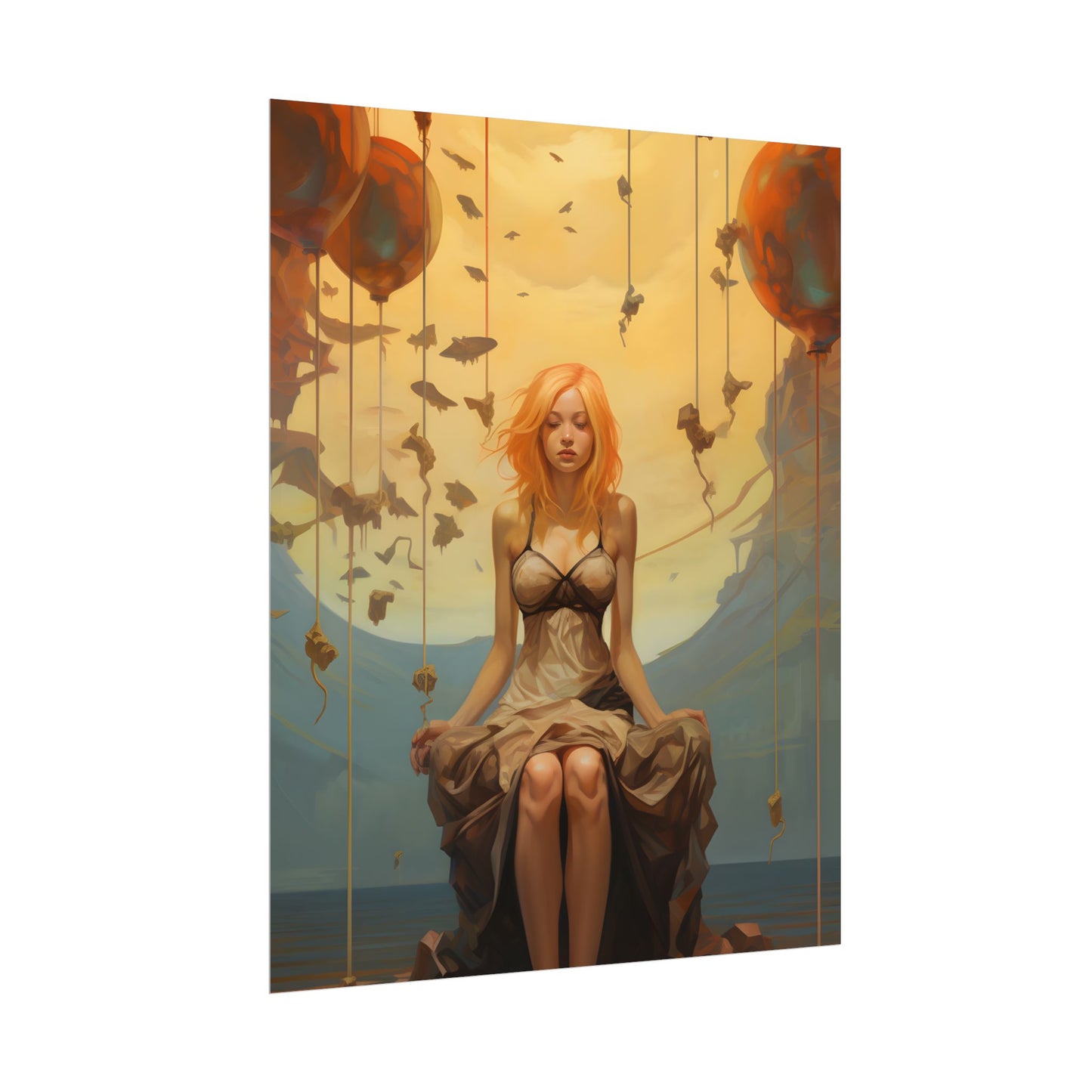 Leg Study in Natural Light: Dark Art Photography - Poster