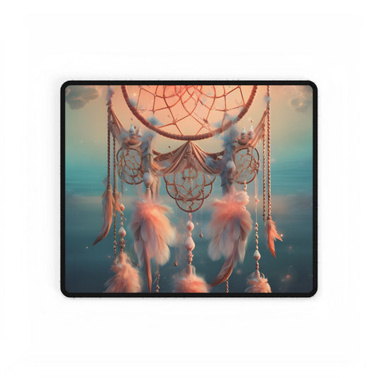 Ethereal Dreamcatcher Realm: Surreal Dreamscape Digital Art - Desk Mat