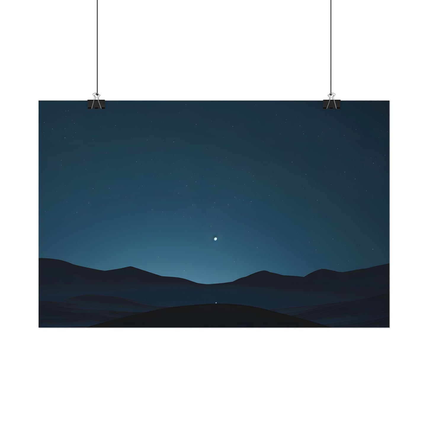 Minimalist Night Sky: Abstract Starry Art - Poster